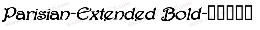 Parisian-Extended Bold字体转换